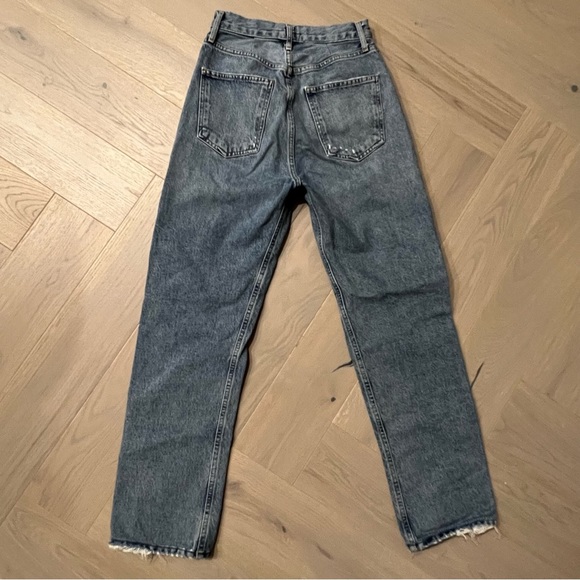 AGOLDE 90's Pinch Waist Straight Leg Distressed Jeans  Sz 24 - Picture 7 of 8